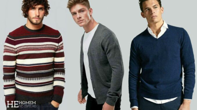 Homem-No-Espelho-Tipos-de-malhas-masculinas-suéter-cardigã-pulôver