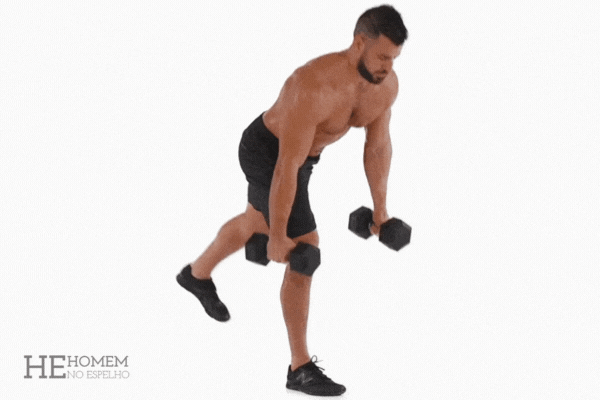 Exercícios para glúteos - musculação - elevação de perna com halteres