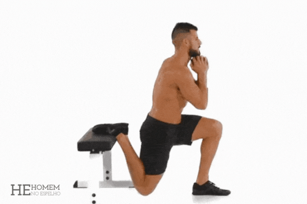 Exercícios para glúteos - musculação - agachamento búlgaro