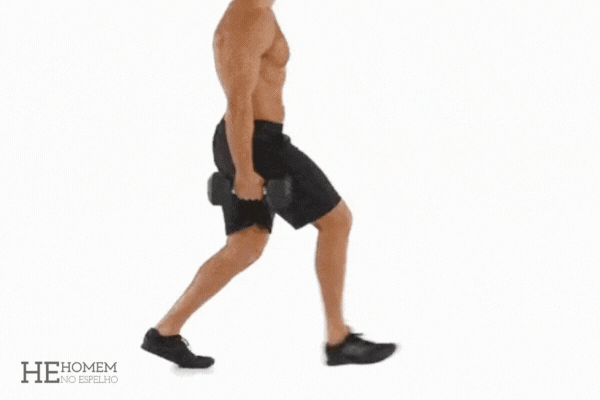 Exercícios para glúteos - musculação - afundo