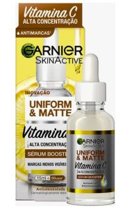 Homem No Espelho - Sérum Facial Garnier Uniform & Matte Vitamina C