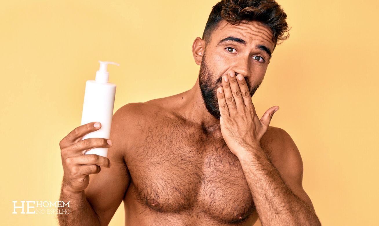 Homem No Espelho -não se deve usar no rosto produtos de corpo