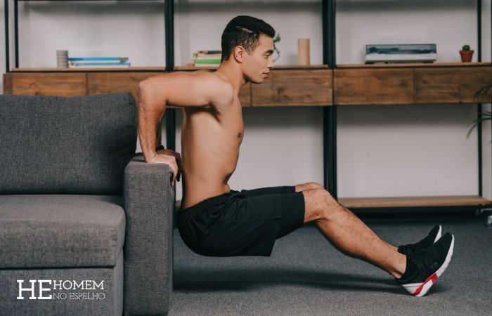 Homem No Espelho - Quais exercícios fazer em casa - treino em casa - tríceps