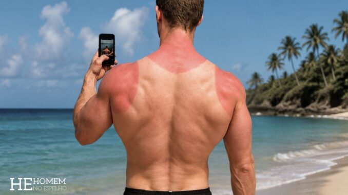 Homem No Espelho - A queimadura da praia não é o pior dano do sol na pele